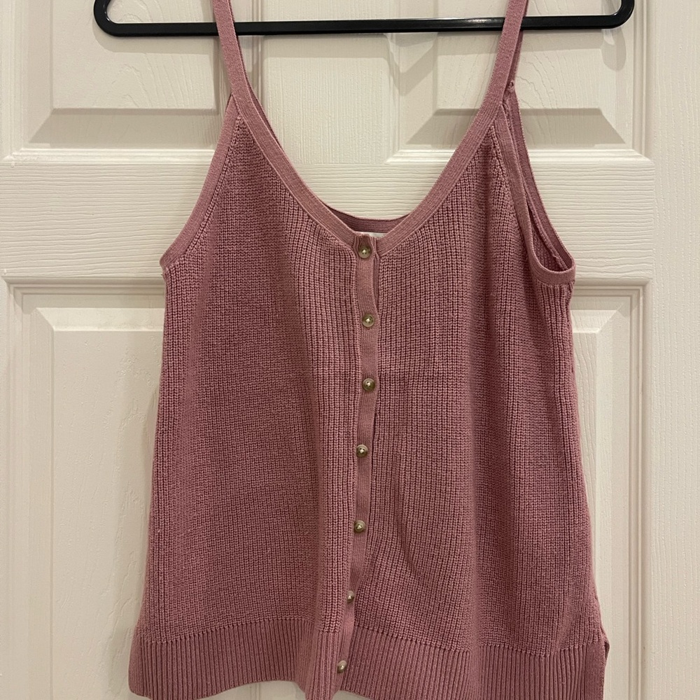 Abercrombie Knot Button-Down Tank Top